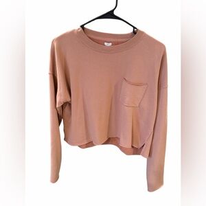 Aerie Brown Cropped Sweatshirt- Small